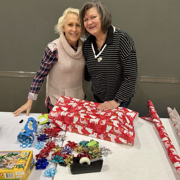Wrapping presents for families in need